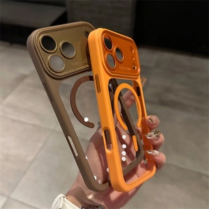 Large <b>Window</b> Lens Transparent Magnetic Case for iPhone 17 Air 16 15 Pro Max Wireless Charge Shockproof Hard <b>Cover</b> - Product Image 3