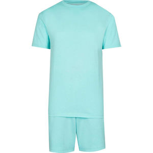 Ensemble t-shirt short décontracté d'été respirant style de rue sur mesure pour hommes concevez votre propre quantité minimale de commande bas polyester/coton 20 ensembles - Product Image 1