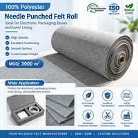 Rouleau de tissu 100% polyester personnalisé pour boîtes d'emballage électroniques et diverses applications, feutre non tissé aiguilleté