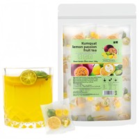 Groene Pruimen Citroen Passievrucht Thee - Verfrissende Koud Gebrouwen Citroen Fruitthee in Sachet voor de Zomer met Kumquat en Passievrucht
