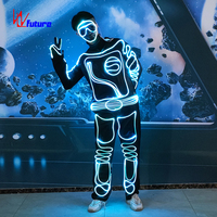 Costume de robot lumineux Tron, combinaison LED, tenue de danse mécanique pour adultes, scène, boîte de nuit, performance