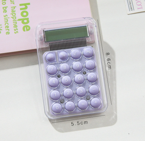 Calculatrice en plastique rose à 8 chiffres, alimentée par piles, usage général, design simple, petite et pratique - Product Image 4