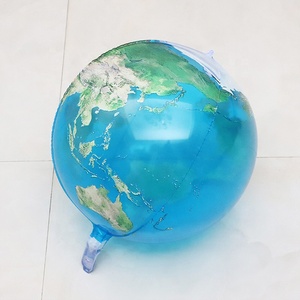 Globos de película de aluminio Mylar, Globos inflables de helio de 22 pulgadas, para Mapa de Planeta y tierra gigante, venta al por mayor - Product Image 1