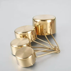 4 pièces ensemble tasse à mesurer cuisson métal double becs <span class=keywords><strong>balance</strong></span> <span class=keywords><strong>de</strong></span> <span class=keywords><strong>cuisine</strong></span> en acier inoxydable pour lait beurre café chauffe-cuillère - Product Image 4