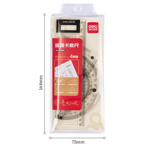 Deli Multi Function Ruler Set 15cm Ps Material For Student Exam Drawing Painting - Product Image 5