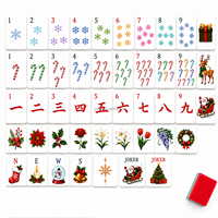 Jeu de tuiles de mahjong en acrylique OEM ODM, tuiles de mahjong américaines personnalisées avec des couleurs vives et une structure à 4 couches