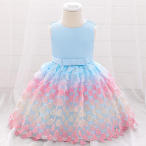 Vestido de Princesa para Bebé Recién Nacida 2022, 0-2 Años, Falda Tutú con Pétalos, Lazo, Vestido de Fiesta Infantil, Vestido Floral para Niña Pequeña - Product Image 4