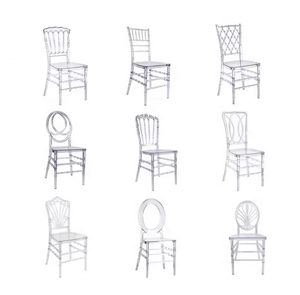 Silla de boda única al por mayor <span class=keywords><strong>policarbonato</strong></span> Tiffany apilable evento muebles Chiavari silla con cojines - Product Image 1