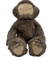 Offres Spéciales Bigfoot d'animal brun super doux personnalisé pour les peluches Sasquatch brodées avec un remplissage en coton PP