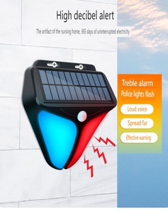 Lampu dinding peringatan #1, induksi surya 26LED dengan manik-manik merah dan biru AC IP65 dinilai untuk deteksi tubuh manusia - Product Image 3