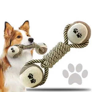 TPR Tooth Cleaning Toy for Dogs Pet Oral Hygiene Chew Toy Dog Teeth Cleaning Rope Ball
