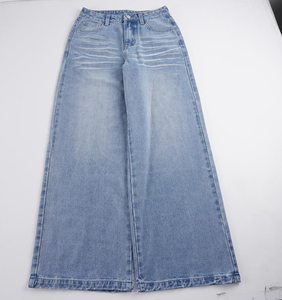 Pantalones Vaqueros Retro de Corte Recto y Talle Bajo en Azul Lavado – Estilo Urbano Único - Product Image 2