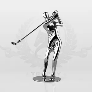 Estatueta personalizada de metal do golfe da estatueta mementos do metal