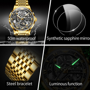 Oupinke 3173 Personnalisé De Luxe Montre Logo Oem Conception Offre Spéciale <span class=keywords><strong>WatchMen</strong></span> Squelette De Mode Poignet Automatique Montre Mécanique pour les hommes - Product Image 5
