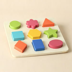 Puzzle Geometrico in Legno Montessori, Gioco di Abbinamento <span class=keywords><strong>Forme</strong></span>, Giocattolo Educativo per Bambini e Prescolare - Product Image 1