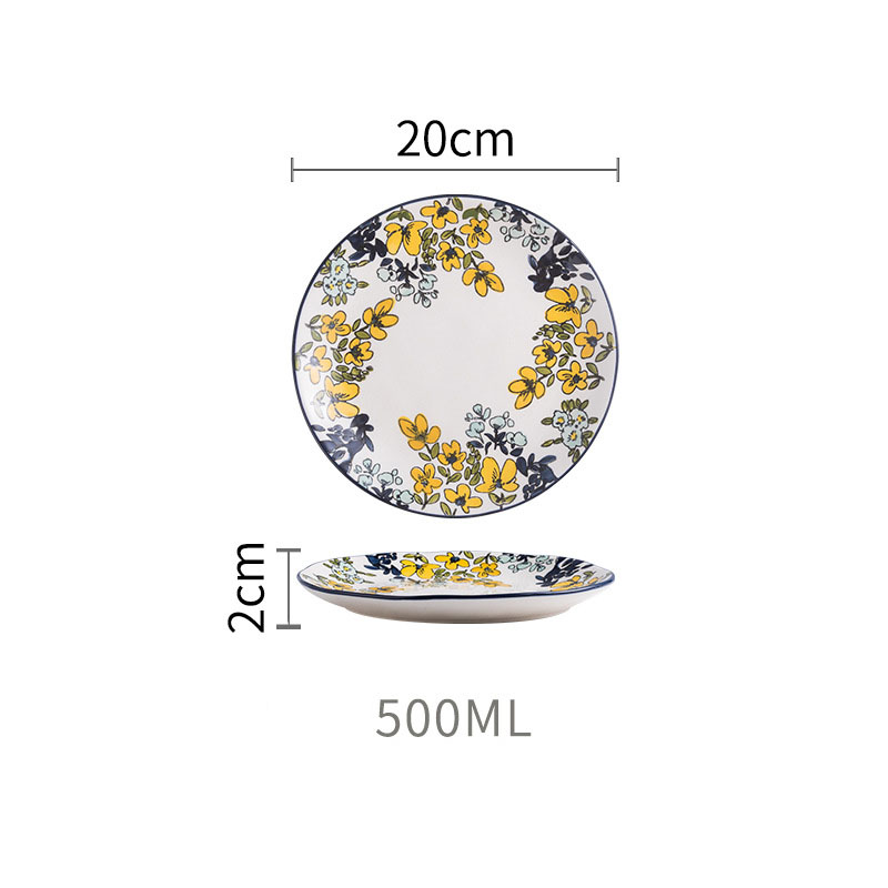 white 8 inch flat plate