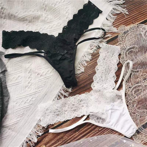 Tangas eróticas para mujer, bragas de Bikini de encaje Floral, calzoncillos Hipster, ropa interior de encaje Sexy para mujer con lazo, lencería para adultos - Product Image 6