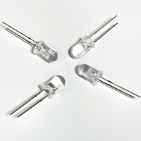 Diode LED UV F5 0,5W, couleur UV 365nm-370nm, T1 3/4, lentille transparente, tête ronde, broches courtes 5mm, 3,4-3,6V 20mA