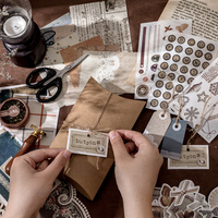 Retro Old Pages Collection DIY Papier Autocollant Scrapbook Fournitures 30 Pièces Art Material Pack pour Journal Planner Diary Notebook