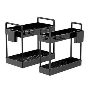 CJ20 OEM&ODM 2-Layer Foldable Drawer Kitchen Bathroom Organizer Desktop Organizer Spice Rack Under Sink Kitchen Organizer