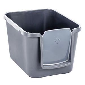 Bac à litière pour chat et chien VERSUS XL, écologique, en plastique solide, durable, moderne, portable, de forme ovale, étanche, facile à nettoyer - Product Image 6