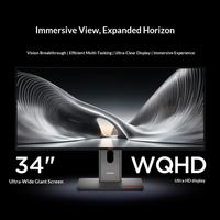 ThinkVision P34WD-40 34 inch 3440 x 1440 24Hz-120Hz UWQHD gebogen scherm LED-monitor - 21:9 - Eclipse Black