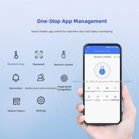 Serrure Intelligente Baodeli avec Télécommande, Mot de Passe, Empreinte Digitale, Clé d'Urgence, en Alliage d'Aluminium pour Porte en Bois, Contrôle via l'Application Tuya, Prise EU, Cloud Home