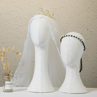 Tête de mannequin pour perruques, chapeaux, bijoux, foulards et colliers, en PE
