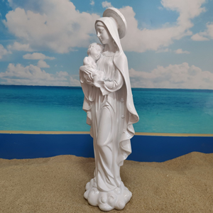 2025 Harz religiöse katholische Jungfrau Maria mit Jesuskind Statue für Haupt dekorationen - Product Image 5