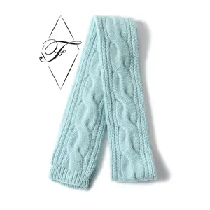 Foulard tricoté personnalisé en cachemire pur pour fille et garçon, écharpe d'hiver pour bébé