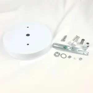 Kit Kanopi Langit-langit 5.12 Inci Putih Menakjubkan, dengan Perangkat Keras untuk Perakitan Mudah Lampu Gantung Dalam Ruangan DIY/Lampu Gantung