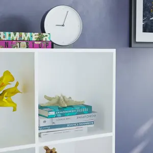 Unidad de almacenamiento de estantería de <span class=keywords><strong>cubo</strong></span> blanco moderno <span class=keywords><strong>2x3</strong></span> para libros, juguetes, artículos decorativos en sala de estar y gabinete de estante de exhibición para habitación de niños - Product Image 5