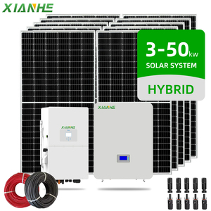 ระบบพลังงานแสงอาทิตย์แบบไฮบริดสำหรับที่อยู่อาศัย ชุดเต็ม 5KW 6KW 8KW 10KW 10kv ครบชุด 20kw พร้อมแบตเตอรี่ลิเธียม XHE0813-HY-W 5kw 10 - Product Image 1