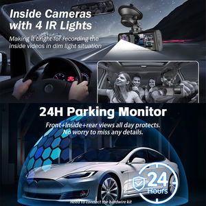 F2 avant et arrière 1080P Dashcam <span class=keywords><strong>cam</strong></span>éra de voiture 3 canaux gravité Induction DVR étanche pour voitures sans fil Gps avec Wifi Dash <span class=keywords><strong>Cam</strong></span> - Product Image 5