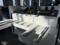 Machine à coudre les boîtes en carton semi-automatique monobloc