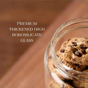 Decorative Airtight Kitchen Jar Food Storage Jar Borosilicate Glass <b>Canister</b> <b>Set</b> With Bamboo Wooden Lid - Product Image 4