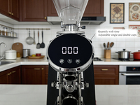 Macinacaffè Elettrico Commerciale 800W, Macinacaffè Professionale per Espresso, Capacità 1.5L con Schermo Touch Digitale
