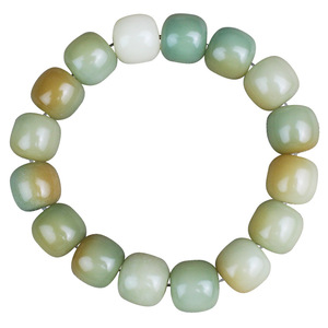 Bodhi Root <b>Bracelet</b> Single Circle <b>Beads</b> Green Mango Color For <b>Men</b> Women Couple Gift Jewelry Hangzhou Origin - Product Image 5