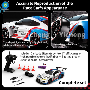 Coche de Carreras <span class=keywords><strong>RC</strong></span> 4WD de 2.4GHz a Escala 1:24 con Control Remoto Proporcional Completo, Luces LED, Juguete de Alta Velocidad para Niños y Adultos - Product Image 2