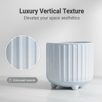 Pots de fleurs modernes et classiques, grands, durables, auto-arrosants, mignons, pour plantes d'intérieur/extérieur, avec trous de drainage, pour la maison - Vente chaude