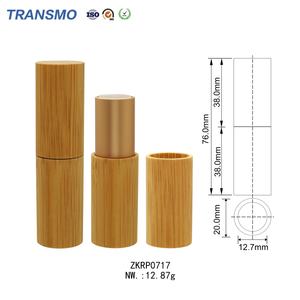 Conteneur de baume à lèvres en bambou écologique haut de gamme, tubes de rouge à lèvres compostables et biodégradables avec bouchon à vis pour cosmétiques - Product Image 2