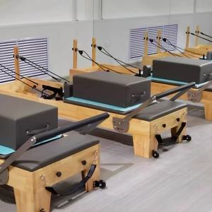 Máquina de Pilates Reformer de Madera de Roble Duradera para Uso Comercial, Cama Deslizante para Ejercicios Corporales, Ideal para Estudios de <span class=keywords><strong>Yoga</strong></span> y Pilates - Product Image 6