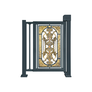 Barrière pivotante octogonale en alliage d'aluminium avec coins en cuivre Phoenix, <span class=keywords><strong>tourniquet</strong></span> piéton intelligent - Product Image 3