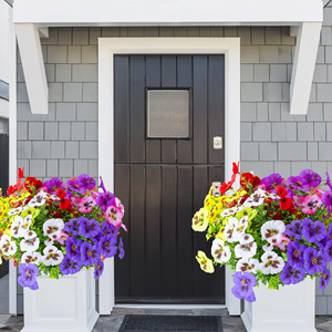 Bouquet d'orchidées artificielles <span class=keywords><strong>de</strong></span> qualité supérieure, multicolores, en soie, <span class=keywords><strong>pour</strong></span> décorations extérieures, jardinières, balcons et jardins. - Product Image 5