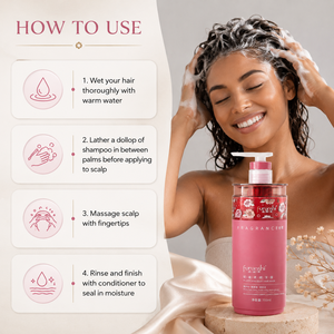Shampooing capillaire Furunshi 700ml, traitement réparateur à la protéine de collagène pour cheveux abîmés, soyeux et lisses, fabricant OEM ODM, étiquette privée - Product Image 3