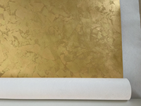 Revêtement de plafond artisanal en soie et feuilles d'or, Art mural métallique pour projets de centres commerciaux et de gymnases