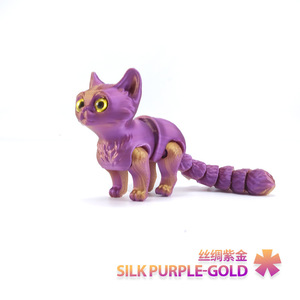 โมเดลแมวพลาสติก PLA พิมพ์ 3 มิติ ขนาด 16 ซม. แบบกำหนดเอง ขยับได้ ยืดหยุ่น ประกอบง่าย ของเล่นเสริมพัฒนาการ สำหรับสำนักงาน - Product Image 2