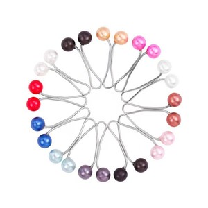 Écharpe en soie perlée croisée pour femmes Clip Turban Pin Broche Cou pour les décorations de fête - Product Image 1