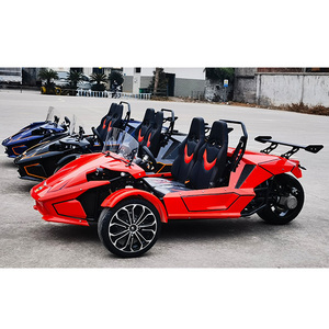 Tricicli a Motore da 350cc In Pronta Consegna Modello T-Rex da Corsa per Adulti a 2 Posti <span class=keywords><strong>3</strong></span> <span class=keywords><strong>Ruote</strong></span> a Benzina <span class=keywords><strong>con</strong></span> Carrozzeria Aperta per Passeggeri - Product Image 1