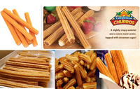 Machine à Churros et Gaufres sur Bâtonnet Électrique Antiadhésive pour Usage Commercial